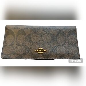 Coach Signature Slim Wallet